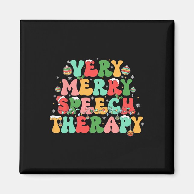 Aimant Very Merry Speech Therapy Christmas Speech Therapi (Devant)