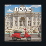 Aimant Vespa à Rome Italie<br><div class="desc">La fontaine de Trevi est un lieu emblématique de Rome, en Italie, réputé pour sa splendeur baroque. Situé à la jonction de trois rues, il est un témoignage de l'art et de l'ingénierie romains. Conçue par Nicola Salvi et achevée en 1762, la fontaine représente Oceanus, le dieu de l'eau, au...</div>