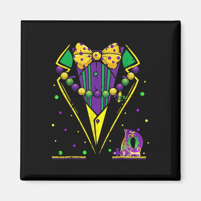 Aimant Veste de smoking Mardi Gras tenue de soirée Carnav (Devant)