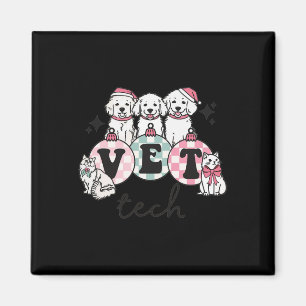 Aimant Vet Tech Noël Vétérinaire Spécialiste animal vétér