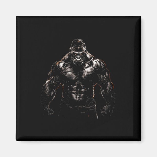 Aimant Vêtement de gym de singe gorille Bodybuilding Work (Devant)