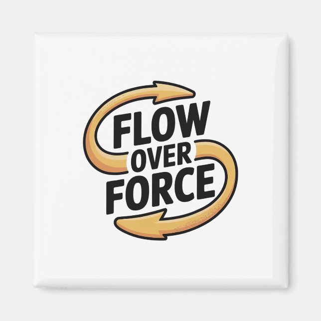 Aimant Vêtement de yoga Lance Yin Yang Force Over Flow  (Devant)