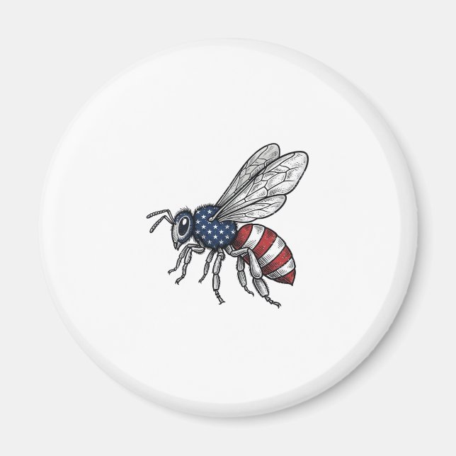 Aimant Vêtement graphique vectoriel abeille patriotique v (Devant)