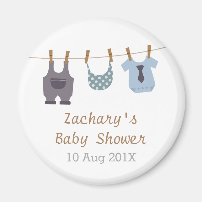 Aimant Vêtements bébé modernes cadeaux pour fête de bébé  (Devant)