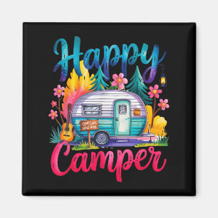 Aimant Vêtements de camping drôles et heureux pour enfant