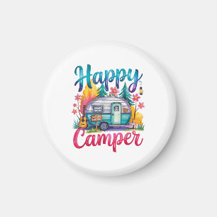 Aimant Vêtements de camping drôles et heureux pour enfant