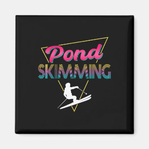 Aimant Vêtements de dérapage d'étang Rétro 80s Skieur d'é