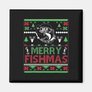 Aimant Vêtements de Noël pour la pêche laids B Poisson