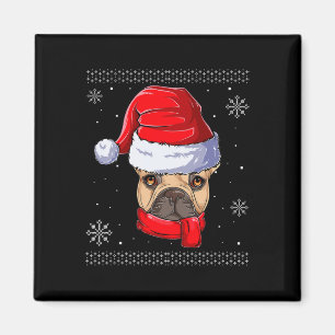 Aimant Vêtements de Père Noël pour Bouledogue Français