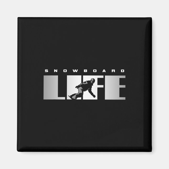 Aimant Vêtements de snowboard - Snowboard Snowboarder Sno (Devant)