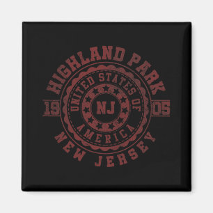 Aimant Vêtements de ville vintage Highland Park Nj New Je