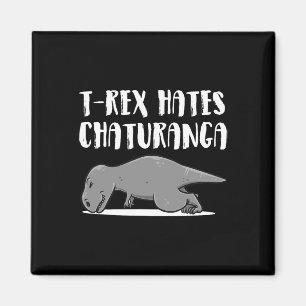 Aimant Vêtements de yoga de T-rex de dinosaure drôles Cad