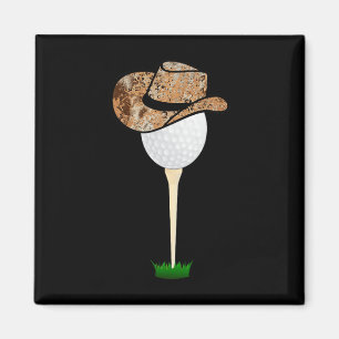 Aimant Vêtements drôles de cowboy de golf de vacances Bal