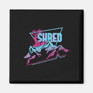 Aimant Vêtements vintages Snowboard 80s 90s Retro Snowboa