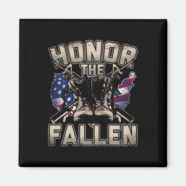 Aimant Vétéran Militaire Soldat Drapeau Américain Cadeau  (Devant)
