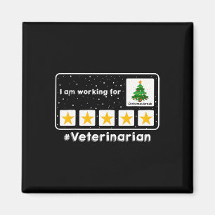 Aimant Vétérinaire Je Travaille Pour Noël Pause 5 St