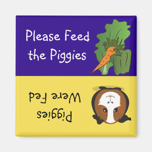 Aimant Veuillez alimenter le Piggies