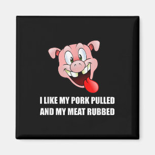 Aimant Viande de porc pulvérisée Rubbed Bbq Drôle