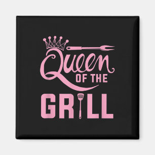 Aimant Viande Fumée Drôle Barbecue Chef Femmes Grillin Ca