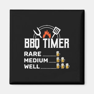 Aimant Viande Fumée Lover Bbq Timer Drôle Bière Boire Ba