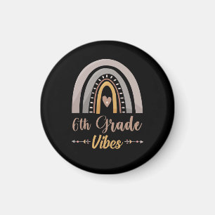 Aimant Vibes de 6e Année Arc-en-ciel Sixième Année Retour