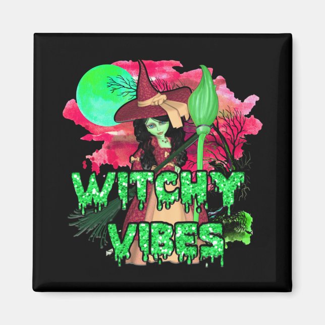 Aimant Vibes de cuisine d'Halloween (Devant)