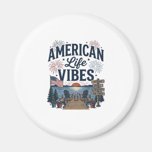 Aimant Vibes de la vie américaine T-shirt vectoriel du la