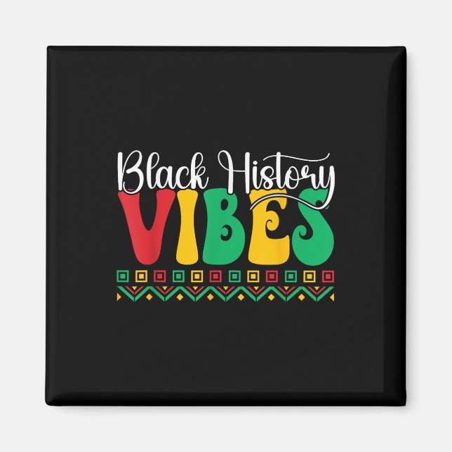 Aimant Vibes de l'histoire noire Junet de la liberté afro (Devant)