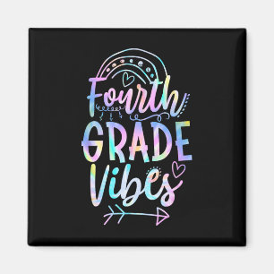 Aimant Vibes de niveau Retour à l'école Tie Dye Enseignan
