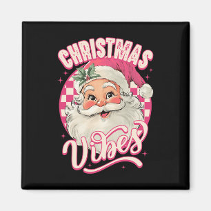 Aimant Vibes de Noël rose vintage Paja