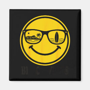 Aimant Vibes de plage surf sourire visage lunettes de sol