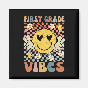 Aimant Vibes de première année 1ère année Retro Enseignan