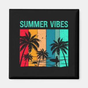 Aimant Vibes d'été - Soleil Mer et Sable - Surf d'été