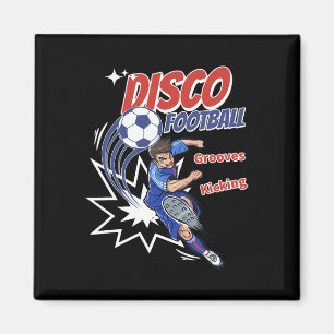 Aimant Vibes énergiques vintage de football coup de pied 