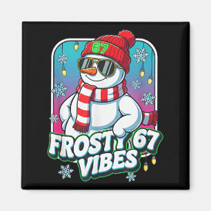 Aimant Vibes Glaciales 67 Bonhomme de Neige Noël 