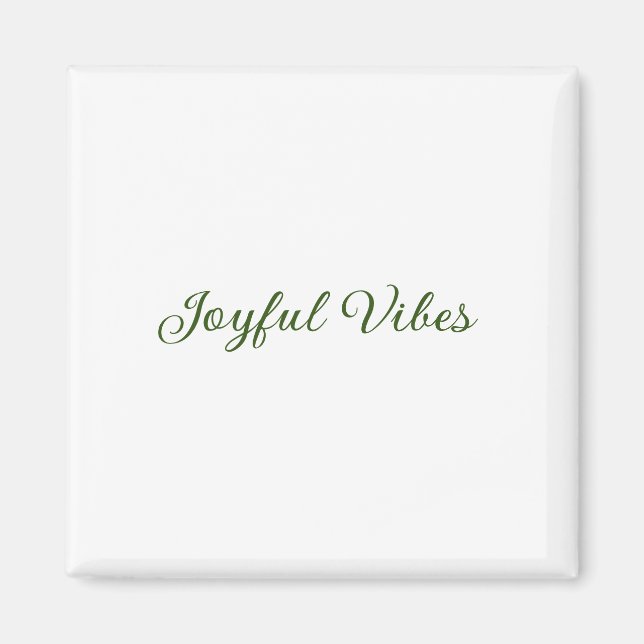 Aimant Vibes joyeux Noël vert nom de famille (Devant)
