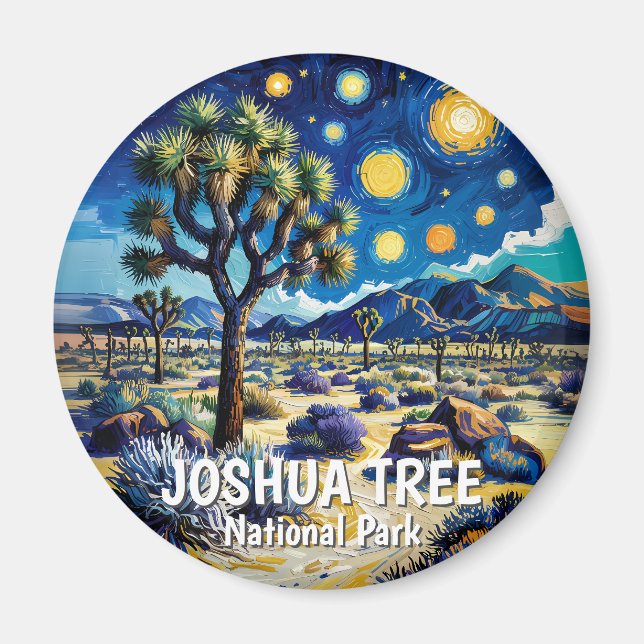 Aimant Vibrant Parc national de Joshua Tree Van Gogh mode (Devant)