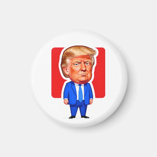 Aimant Vibrant Pop‑Art Trump Caricature