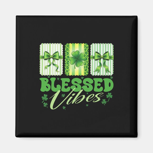 Aimant Vibrations Bénies St Patrick Journee Shamrock Mign (Devant)