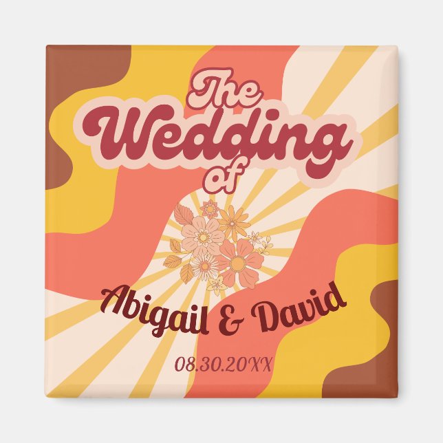 Aimant Vibrations Rétro Vintage (Devant)