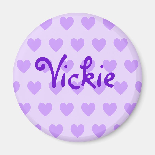 Aimant Vickie en violet (Devant)