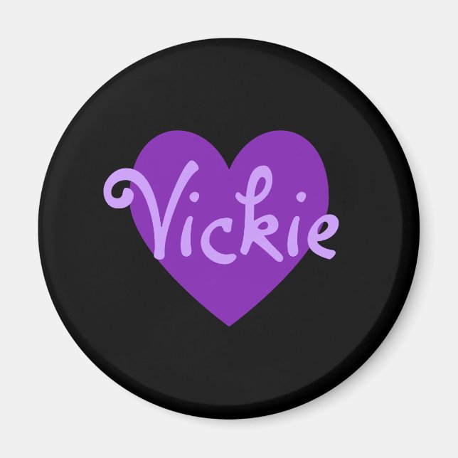 Aimant Vickie en violet (Devant)