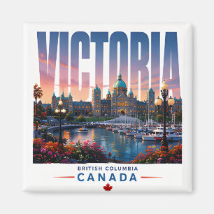 Aimant Victoria Canada Jardin du port de voyage