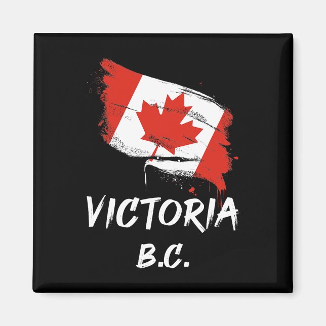 Aimant Victoria Colombie-Britannique Canada Drapeau Éclab (Devant)