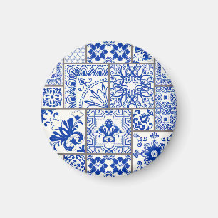 Aimant Victorian Majolica : Patchwork Tile Motif.