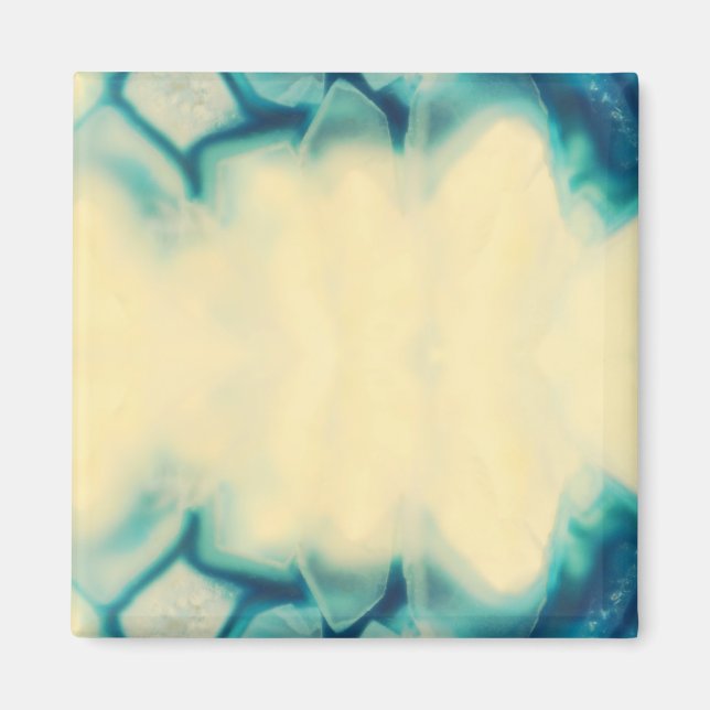 Aimant Vide Glamour Aqua Blue Crystal Enregistrer La Date (Devant)