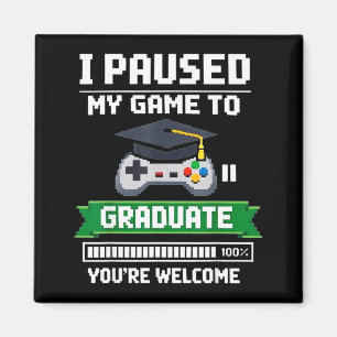 Aimant Vidéo de graduation de gamer drôle 2026