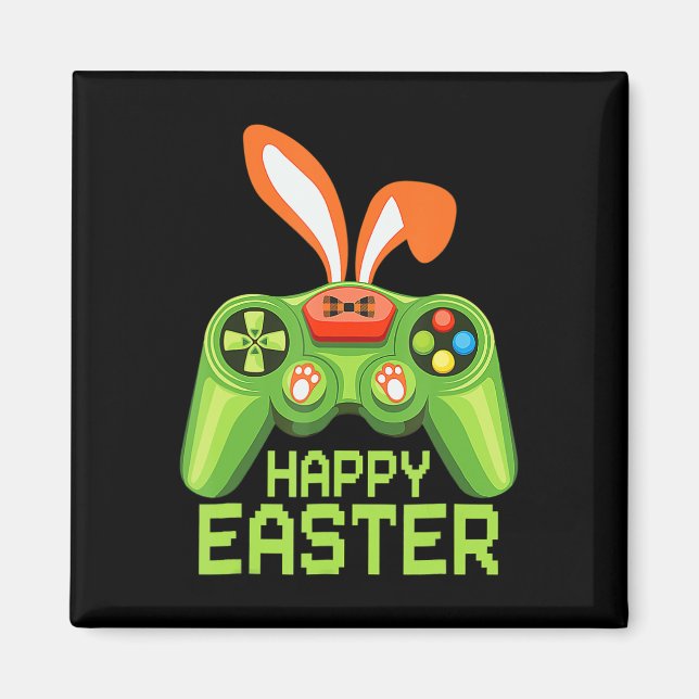 Aimant Video Game Easter Bunny Gaming Controller Gamer Bo (Devant)