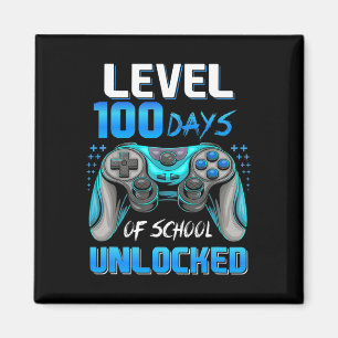 Aimant Video Gamer 100e Jour De Niveau D'École 100 Jours 