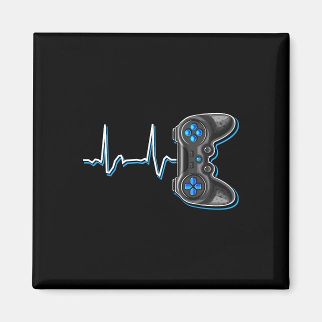 Aimant Video Gamer Heartbeat Video Game Controller Cadeau (Devant)